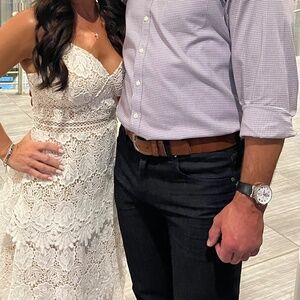 Stunning white Lace tiered dress